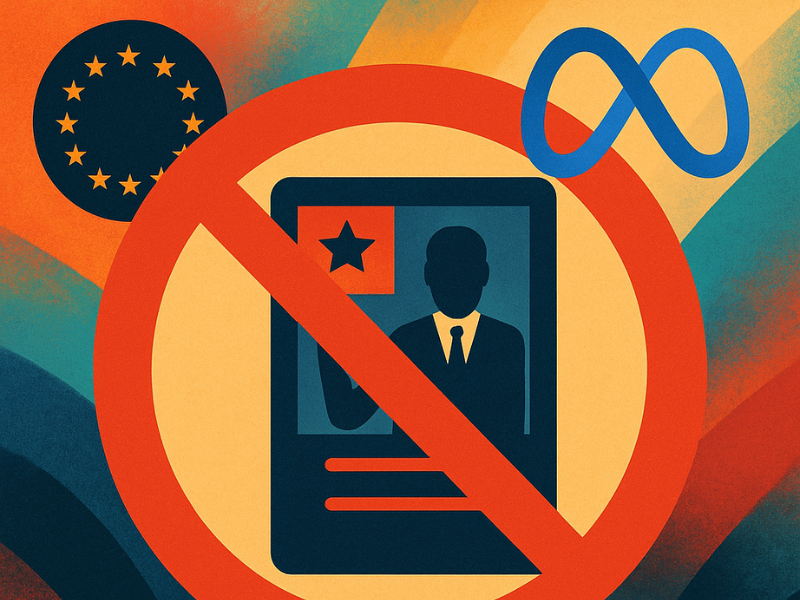 Meta stoppt politische Werbung in der EU – Symbolgrafik zum Werbeverbot